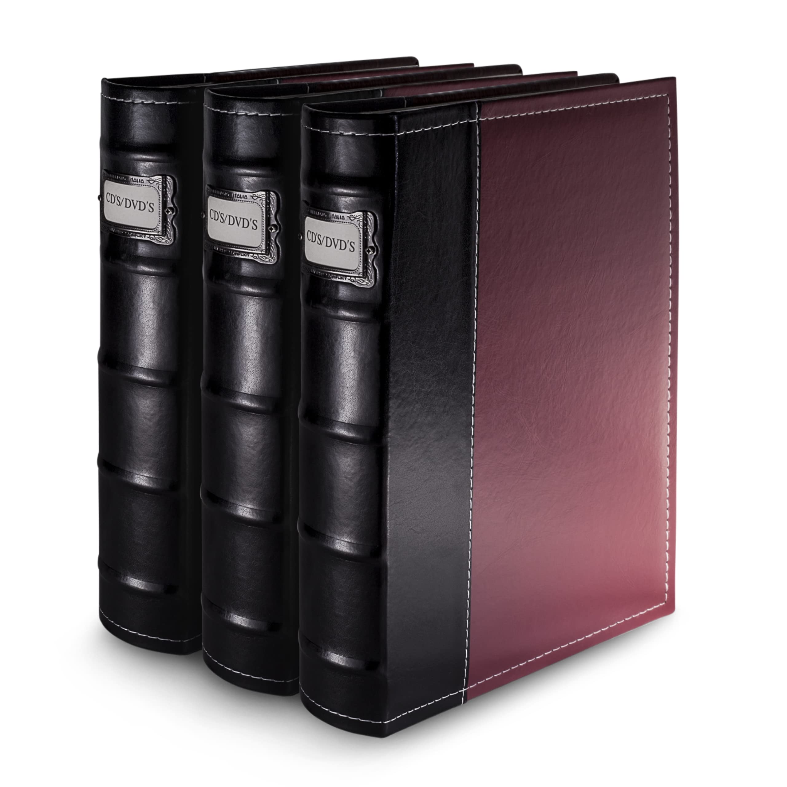 (未使用･未開封品)　Bellagio-Italia DVD Storage Binder - 3 Pack Burgundy tu1jdyt Bellagio-Italia DVD Storage Binder - 3 Pack Burgundy